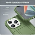 thumbnail image 6 of Slim Fit Case for iPhone 15 Pro, Rugged Shield Outdoor Durable Phone Case, Military Grade Anti-Dorp Protection and Camera Lens Protection Cover for iPhone 15 Pro (6.1 in.),HD Green, 6 of 14