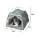 thumbnail image 3 of Cama cueva para mascotas para gatos y perros - tienda cerrada interior-exterior con diseño portátil, gris o rosa, 13x13x13 pulgadas, 3 of 6