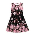 thumbnail image 4 of CLOHOMIN Cherry Blossom Sleeveless Midi Dress for Kids 15-16T Summer Casual Dress Girls Teens Tank Dress for Beachwear Outdoor Play Tour Twirly Skater Dress, 4 of 6