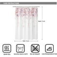 thumbnail image 6 of Light Pink Leaf Shower Curtain, Sage Shower Curtain,3D Printing Washable Waterproof Plant Floral Shower Curtains for Bathroom Decorative with 12 Hooks 72 x 72 Inches, 6 of 6
