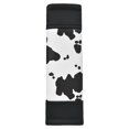 thumbnail image 3 of Auto Drive Universal Fit Black White Cow Print Seatbelt Cover, Fit for Car Truck SUV, Set of 1, 3 of 5