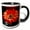 Black/White, variant on 3drose, Closeup View of a Red Daisy Flower, 11oz Magic Transforming Mug
