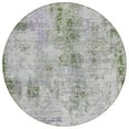 thumbnail image 2 of HomeRoots 587880 8 ft. Round Abstract Washable Indoor & Outdoor Area Rug, Olive Green & Gray, 2 of 5