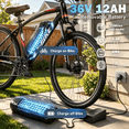 thumbnail image 3 of 26" Electric Bike for Adults, 745W Peak Motor Ebike,35 Miles 20MPH Electric Mountain Bike Front Suspension, 432Wh Removable Battery, 7-Speed, UL2849, 3 of 11