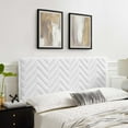 thumbnail image 2 of Tufted Headboard, Full Queen Size, White, Velvet, Mid Century Bedroom, Modern Contemporary Boutique HB35229, 2 of 9
