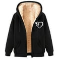 thumbnail image 2 of Otvok Women's Fleece Lined Zip Up Hoodie Jacket Cozy Warm Sweatshirt, 2 of 6