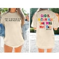 thumbnail image 5 of Shirts for Women, Oversized Shirts for Women Shirt Verse T Shirt God Is Within Her Tees Inspirational Tops Beige XL, 5 of 8