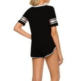 thumbnail image 3 of yievot Women's Pajama Sets Soft Short Sleeve Loungewear Sleepwear Top With Shorts 2 Piece Sleepwear Pjs, 3 of 4