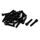 M6 x 30mm Filetage Complet en Acier au Carbone Hexagonal Tête Bouchon Vis Noir 25 Pcs – image 1 sur 1