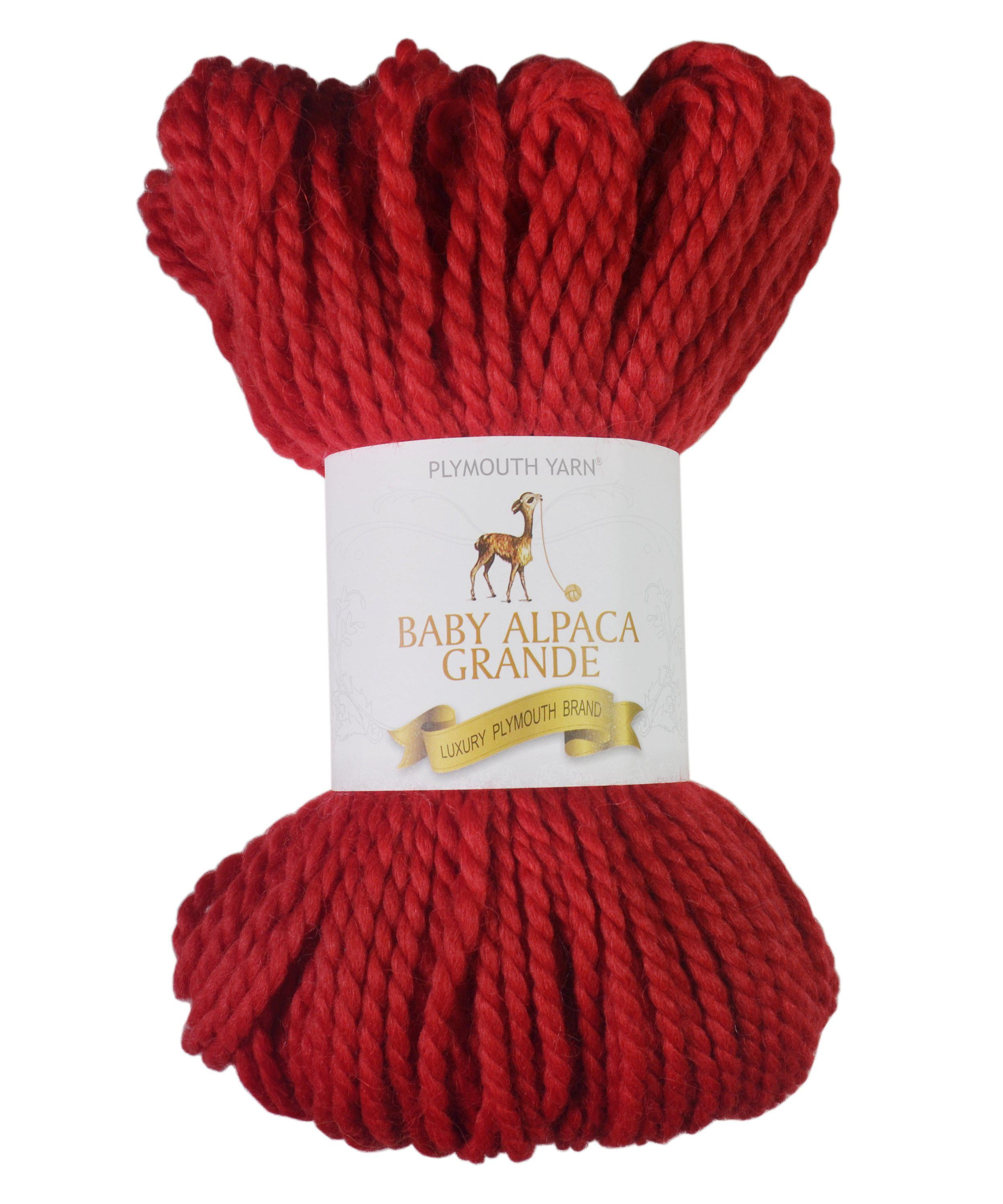 Plymouth - Baby Alpaca Grande Knitting Yarn - Red (# 2060)
