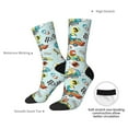 thumbnail image 4 of Hirioo Cartoon Car Racing Pattern Adult Middle Tube Socks Breathable Sock Non-Pilling,Contrasting Color Design, 4 of 6