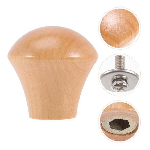 unbranded 4Ud Pomo Universal De Madera Para De Olla Resistente A Altas Temperaturas