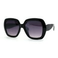 thumbnail image 1 of Lunettes de Soleil Rondes Minimalistes Épaisses en Plastique Noir Fumée, 1 of 4