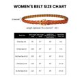 thumbnail image 2 of Catelles Women's Top Grain Leather Woven Elastic Camel Belt, Alloy Buckle, Suitable for Casual and Business Wear, Wear-resistant and Breathable,Gift Box&For waist 44 inches Width0.83 inches, 2 of 7