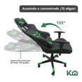 thumbnail image 4 of Silla Gamer Ergonomica Reclinable Gaming Pc Videojuegos verde 1 KingsHouse by Kingsman 300134, 4 of 8