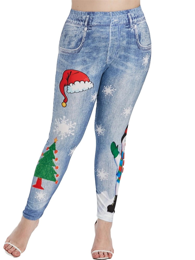 plus size christmas leggings walmart