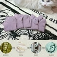 thumbnail image 4 of SERISIMPLE Kids Thin Ankle Viscose Bamboo School Socks Stretch Cuffs Athletic Sock Anti-odor 5 Pairs (Purple, Large), 4 of 6