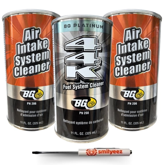 BG Fuel Induction Service Kit PN 2902 Intake and Fuel System Cleaner PN 206 & PN 208 44k With Smilyeez Pocket Screwdriver