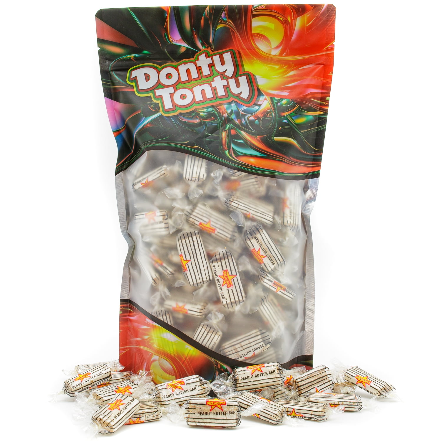 PEANUT BUTTER BARS 2 lb – Bulk Retro Candy in Resealable Bag, Fresh & Crispy & Crunchy, Individually Wrapped, Gluten Free
