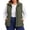 Army Green, variant on Plus Size Coats for Women Stand Collar Quilted Puffer Vest Full Zip Sleeveless Gilet Winter Jacket, Black L-5XL