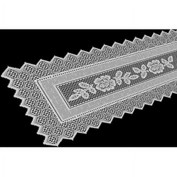 Table Runner Grega Design Brazilian Lace 19x62 Inches White Color 100 Percent Polyester
