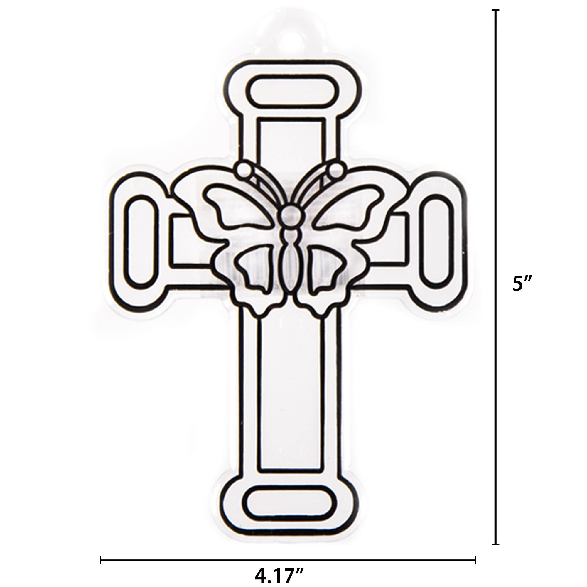 Hello Hobby Ready-to-Paint Butterfly Cross Suncatcher