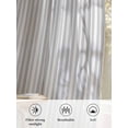 thumbnail image 6 of Sheer Curtains 84 Inches Long, Gray Stripes Semi Sheer Curtains Light Filtering Window Treatment, Vintage Minimalist Lines Texture Privacy Voile Drapes for Living Room Bedroom 52x84 Inch, 6 of 7