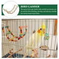 thumbnail image 3 of ELAYARD Parakeet Climbing Ladder Bird Cage Hanging Ladder Natural Wood 1 Set, 3 of 8