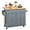 Grey, variant on Finnhomy Rolling Kitchen Island with Drop Leaf, Thicken Rubberwood Top, 43.3-inch Portable Mobile Storage Cart
