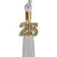 thumbnail image 3 of Endea Graduation Silver Graduation Tassel with Gold Date Drop, 3 of 11
