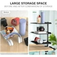 thumbnail image 5 of 3 Tier Clamp On Desk Shelf - Over Or Under Table Clamp,with Adjustable Metal Storage Tray Headphone Stand with No Drill Installation, for Home Office, Gaming Devices,Storage Tray,and More, 5 of 7
