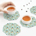 thumbnail image 4 of Leather Coasters with Heat-resistant for Drinks, Kawaii Sushi -标题2 Octagon, 4 of 5