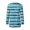 thumbnail image 4 of Striped Sweatshirt for Womens Open Front Full-Zip Cardigans Relaxed Fit Dressy Causal Jackets Long Sleeve Ultra Soft Textured Thermal Shirts, 4 of 5