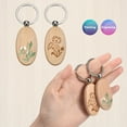 thumbnail image 4 of Uxcell Wood Keychain Blanks, 2.12 Inch x 1.18 Inch Wood Engraving Blanks Key Chain Tag for DIY Crafts, Pack of 100, 4 of 6