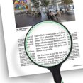 thumbnail image 2 of Large Magnifying Glass 10x Handheld Reading Magnifier For Seniors & Kids - 100mm 4inches Real Glass Magnifying Lens For Book Newspaper Reading, Insect, 2 of 2
