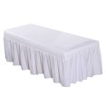 thumbnail image 3 of Solid Massage Table Skirt Bed Valance Sheet Cover w/ Face Hole 73x28 White, 3 of 6