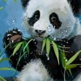 thumbnail image 5 of Awypu Cute Animal Baby Panda Playing with Flower Pictures Print Chinese Style Painting Durable and Washable Waterproof Shower Curtain Multiple Sizes White, 5 of 7