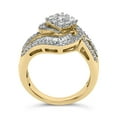 thumbnail image 5 of 14K Yellow Gold 1ct. TDW Diamond Bypass Cluster Ring (H-I,SI2-I1), 5 of 8