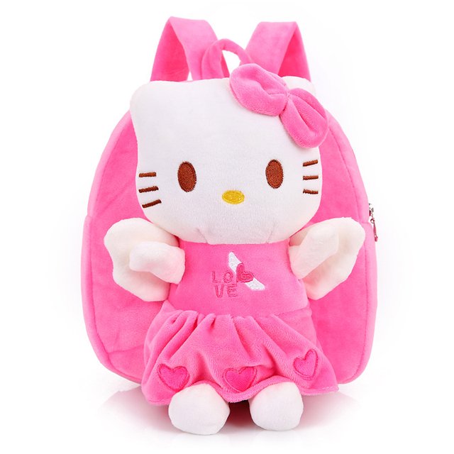Lindo Hello Kitty Mickey Kindergarten Children's Schoolbag Plush Doll Backpack LingWen 1327534127829