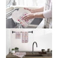 thumbnail image 5 of Purple Pink Spring Floral Kitchen Dish Towels for Drying Dishes Set of 3, Colorful Summer Flowers Botanical Waffle Weave Microfiber Hand Tea Bathroom Towels Quick Dry & Absorbent Towel 15.7x23.6, 5 of 7