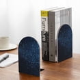 thumbnail image 5 of Picia Blue Glitter Retro Pattern Wood Bookends for Shelves,Non-slip Bookends, Heavy Duty Wooden Bookend Support,1 Pair, 5 of 8