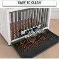 thumbnail image 6 of MEDEHOO 33.3’’ Dog Crate Furniture, Folding Dog Crates with 360° Rotating Bowls, Wooden Puppy Cage Kennel with Metal Frame for Small & Medium Dogs Indoor, Removable Tray and Floor (White), 6 of 8