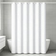 thumbnail image 4 of Oefntac Rideau de Bain en Polyester Robuste Motif Gaufré Imperméable Douche Uni Rideau de Salle de Bain Doublure d'Isolation Thermique, 4 of 6