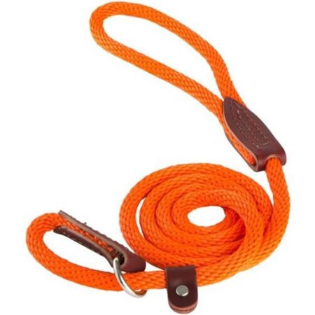 UPC: 0024764232385 | Leather Brothers 3604-5 British Slip Loop Rope Leads for Dogs Orange