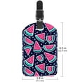 thumbnail image 6 of Square 2Pack PU Leather Watermelon Cruise Luggage Tag with Privacy Cover and Name ID Tag for Travel Handbags Backpacks Luggage Tags, 6 of 6