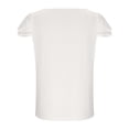 thumbnail image 5 of ASEIDFNSA Girls Square Neck Blouse with Flutter Sleeves Gathered Front and Solid Summer Style (White,7-8 Years), 5 of 5