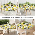 thumbnail image 7 of Yellow Lemon Fruit Berries Beige Pattern Round Fitted Tablecloth with Elastic Edge,Dining Table Cover Waterproof,Outdoor Round Tablecloth for Camping,Dining,Indoor and Outdoor, 7 of 7