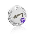 thumbnail image 5 of Pet Artist Personalized Dog Tags Paw Rhinestone Pet Cat ID Name Tag Engraved with Clasp and 2pcs Free Hair Bows, 5 of 9