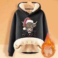 thumbnail image 2 of WILLBEST Sudaderas de Mujer con Capucha Navideña y Estampado de Vaca X-Grande, 2 of 4