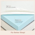 thumbnail image 2 of 4 Inch Gel Memory Foam Mattress Topper Queen Size, Cooling Gel Infused Topper for Pressure Relief with Removable Cover, for Sleeper Sofa RV and Camper Beds, CertiPUR-US Certified, 2 of 8